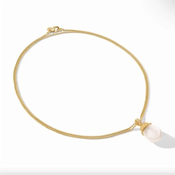 Julie Vos Gold and White Teardrop Necklace - Picture 5 of 9